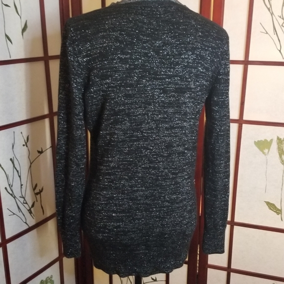 Victoria's Secret Dressy Black Sequined Cardigan GORGEOUS - Size M - Picture 11 of 12